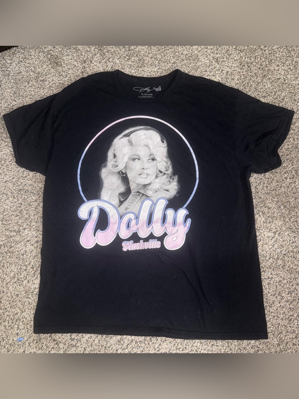 Black Dolly Parton Nashville Graphic Tee